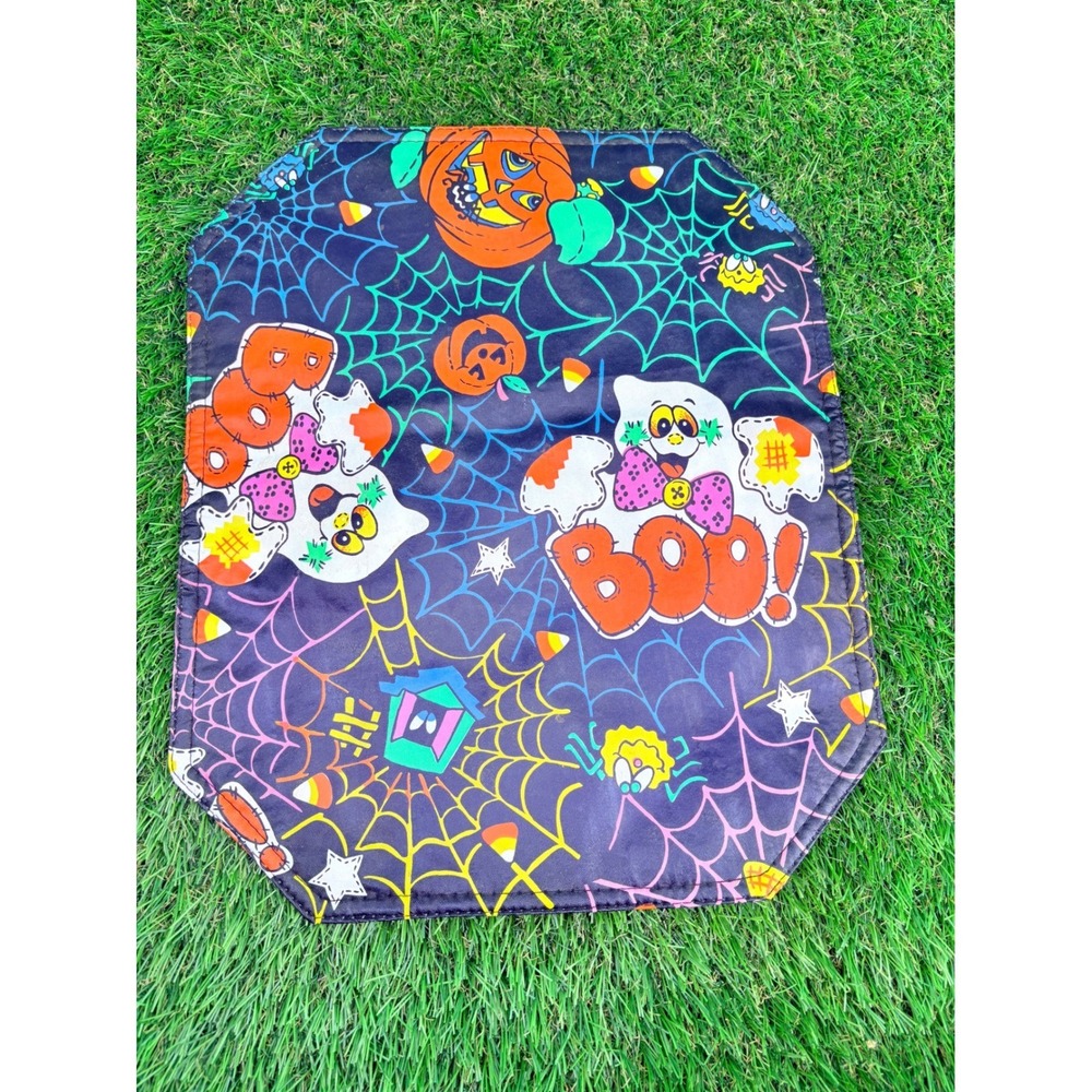Vintage Halloween Placemats Set of 6 Reversible Purple Black Witch Ghost Boo - Picture 7 of 16